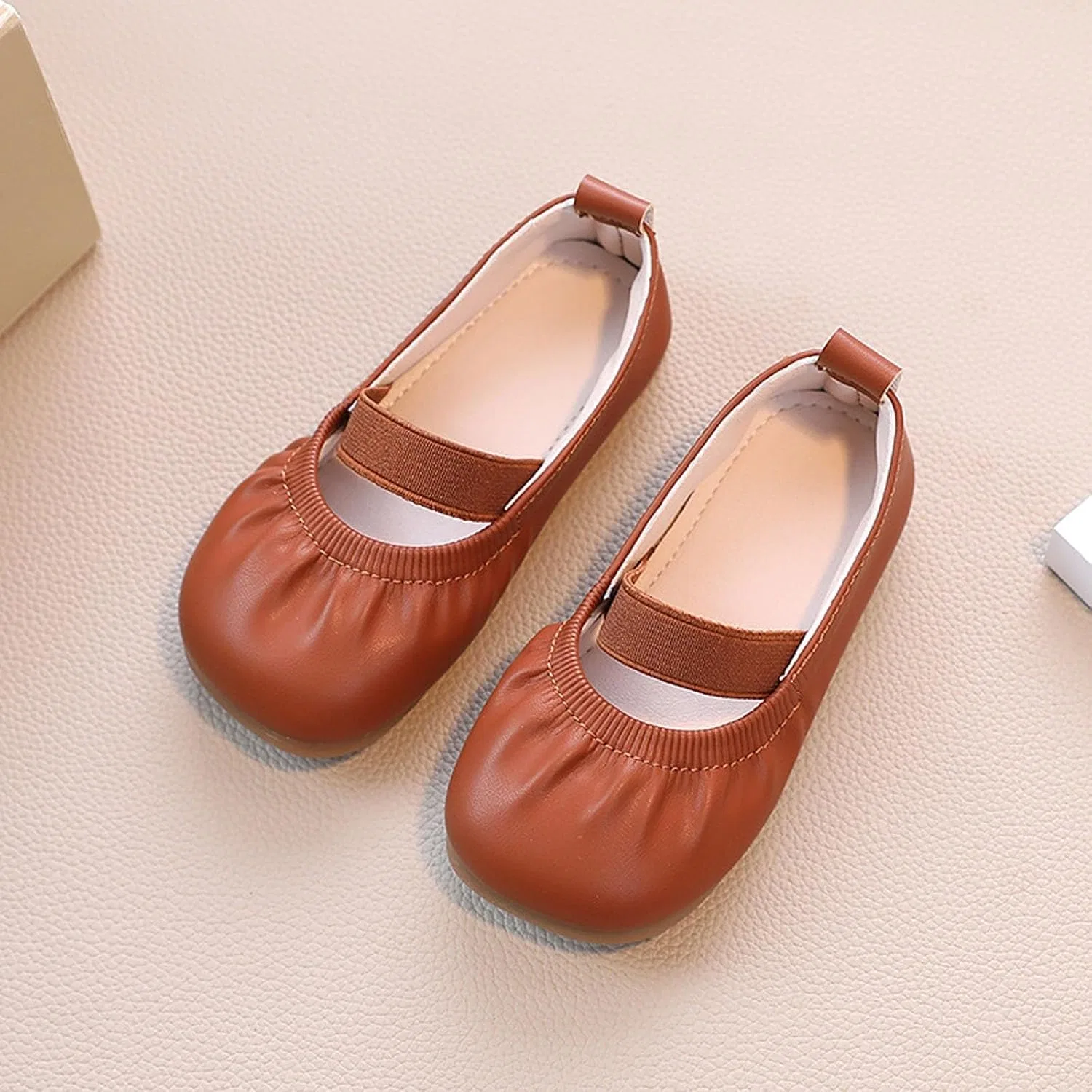 Детские балетки для девочек с квадратным носком Flower Girl Dress Shoes, Black — фото 3