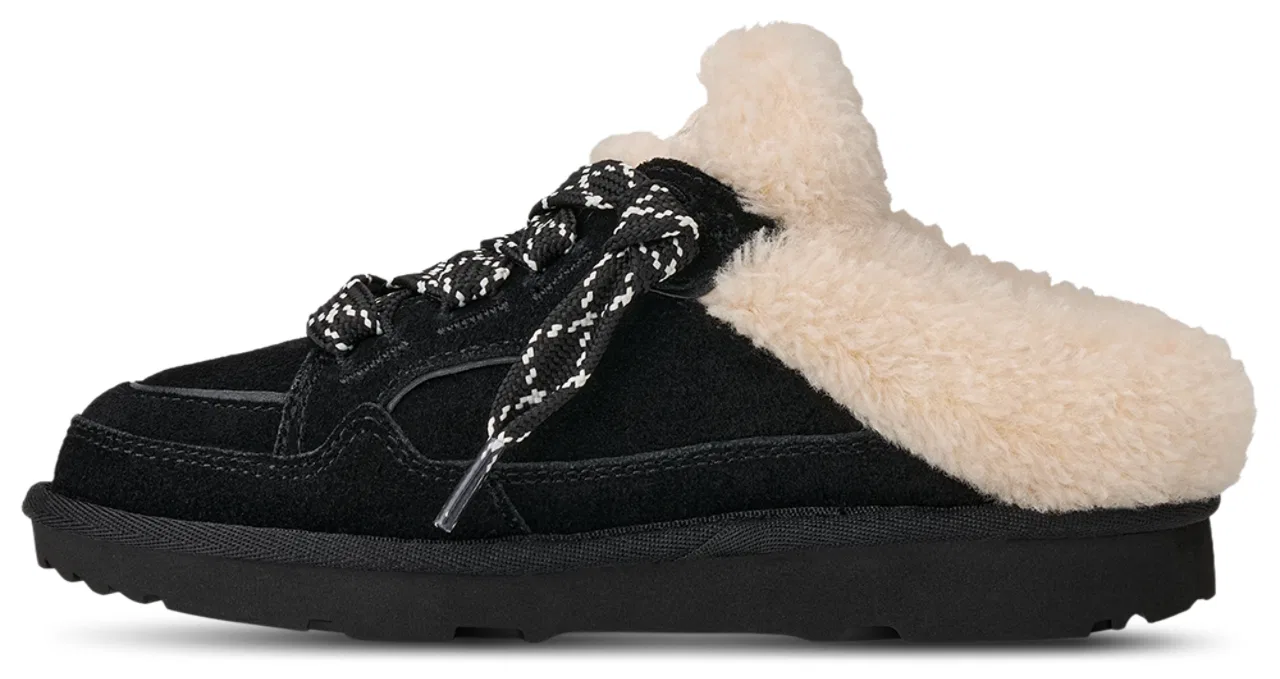 Детские мюли для девочек UGG Lowmel Mule, Black/White — фото 2