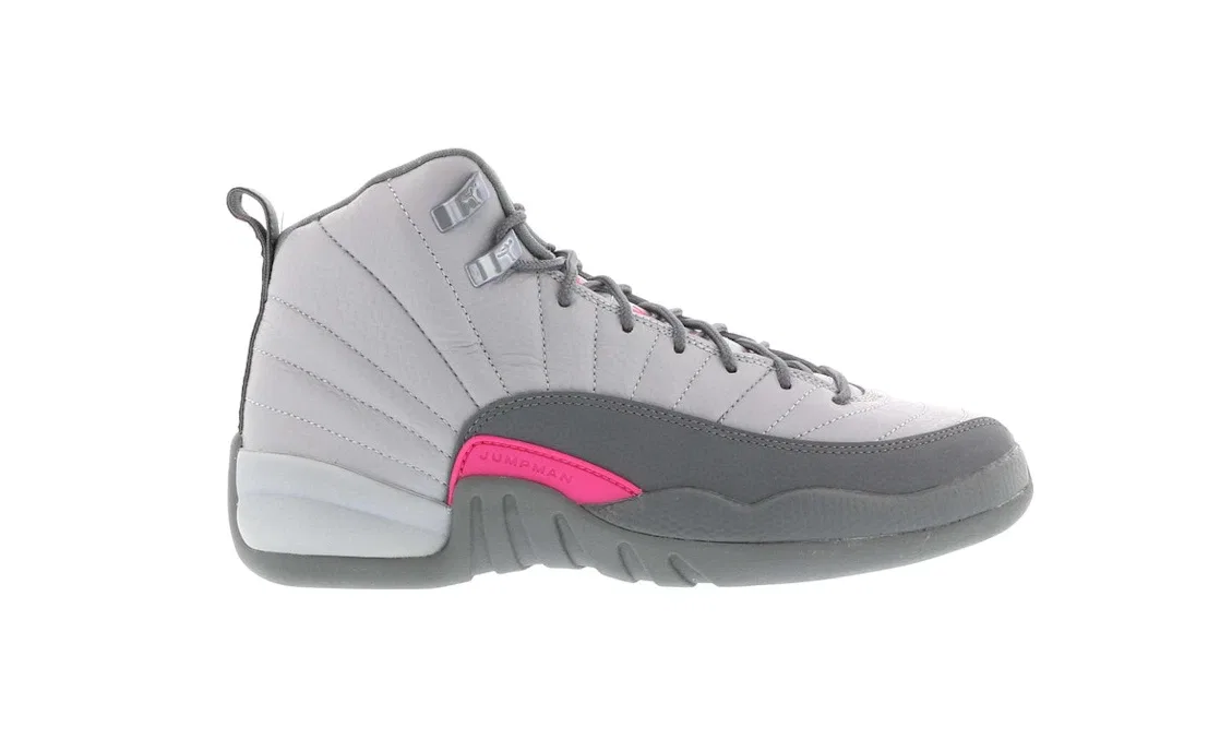 Детские кроссовки Lifestyle Jordan 12 Retro Jordan, Wolf Grey/Vivid Pink-Cool Grey