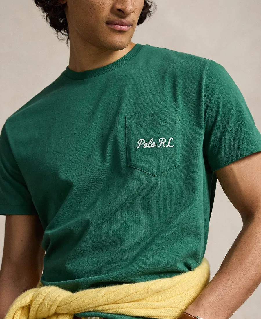 Футболка классического кроя с вышитым логотипом Polo и медведем Polo Ralph Lauren, Verano Green — фото 3