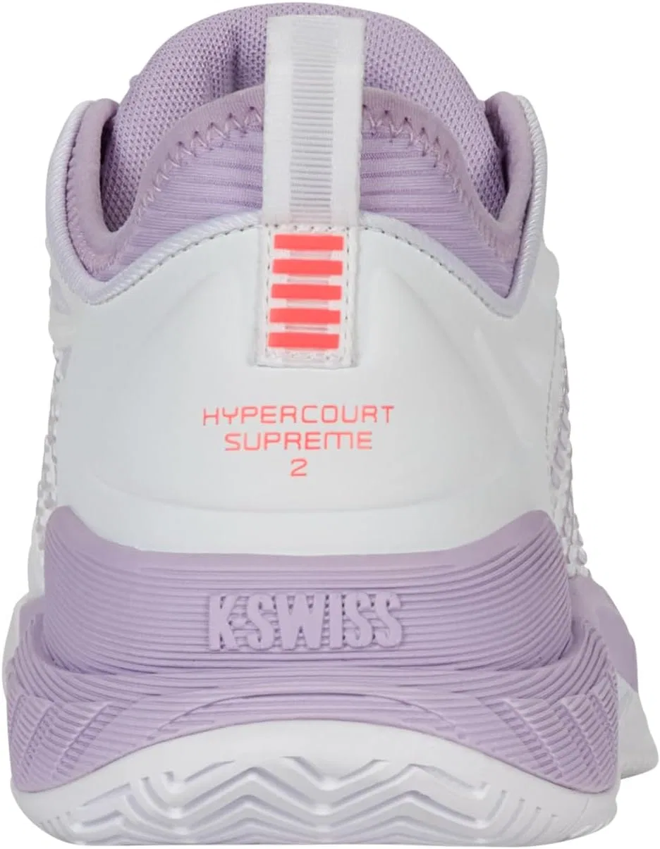 Теннисная обувь K-Swiss Hypercourt Supreme 2, White/Orchid Petal/Neon Blaze — фото 4