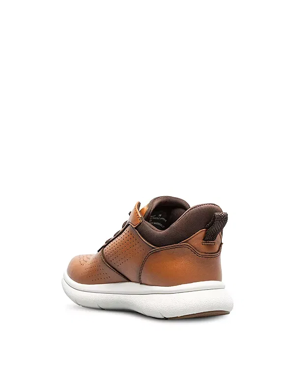 Детские классические туфли для мальчиков с перфорацией Fleet Perf Toe Elastic Lace Florsheim Kids, Cognac — фото 3