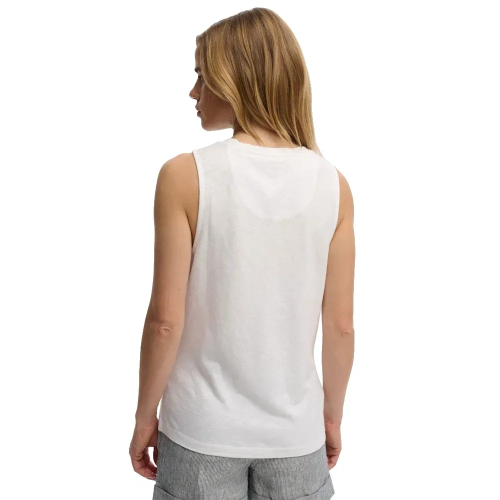 Женская майка без рукавов с круглым вырезом Superdry, White — фото 2