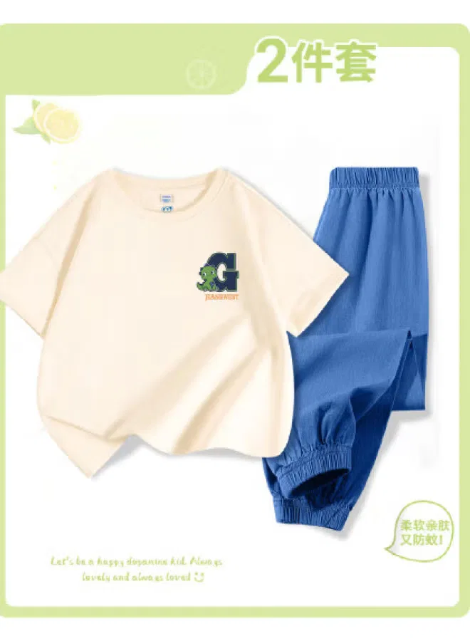 Комплект одежды для мальчика с коротким рукавом и длинными брюками Jeanswest, абрикосовый