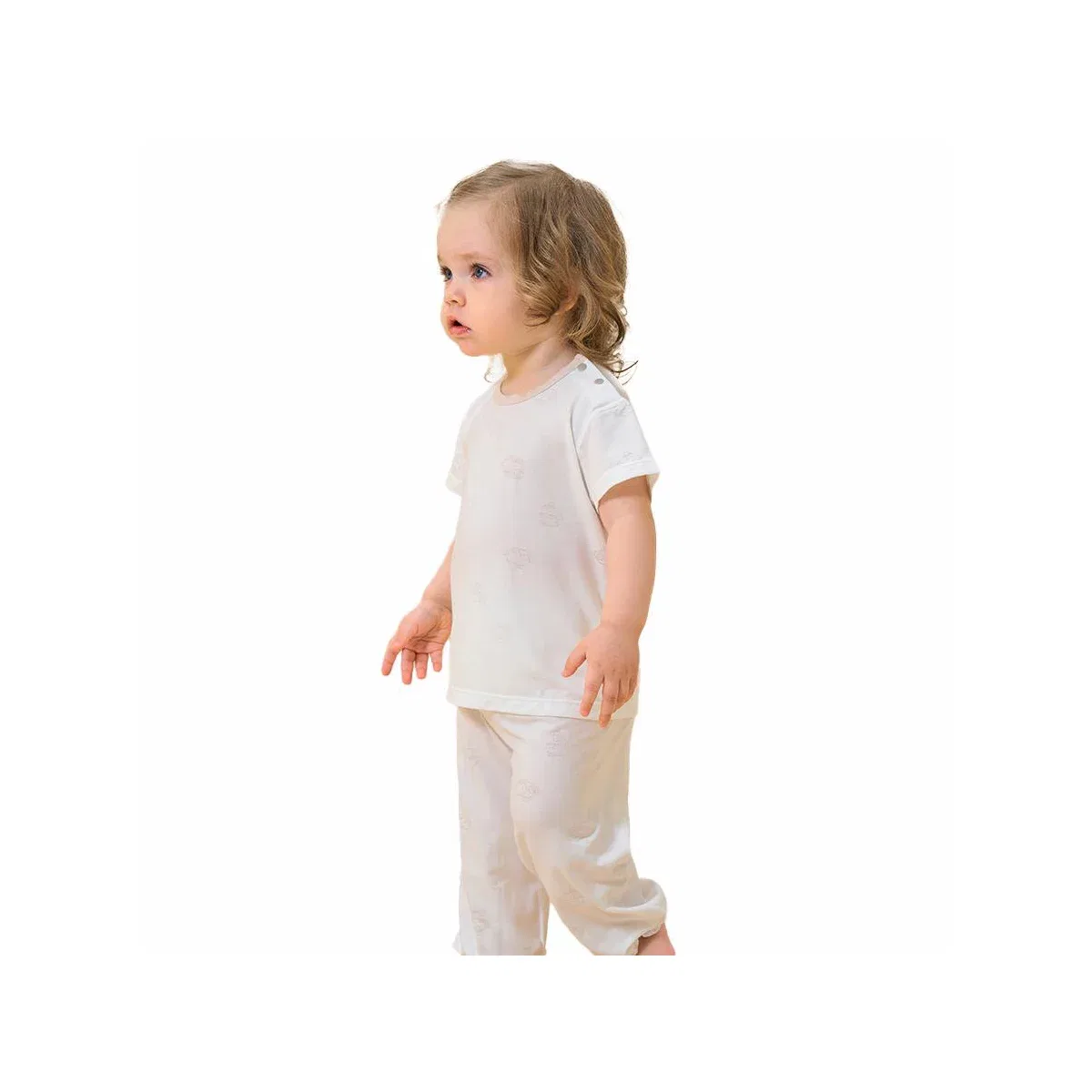 Детская футболка для девочек из модала с коротким рукавом Laimi Bloom, White