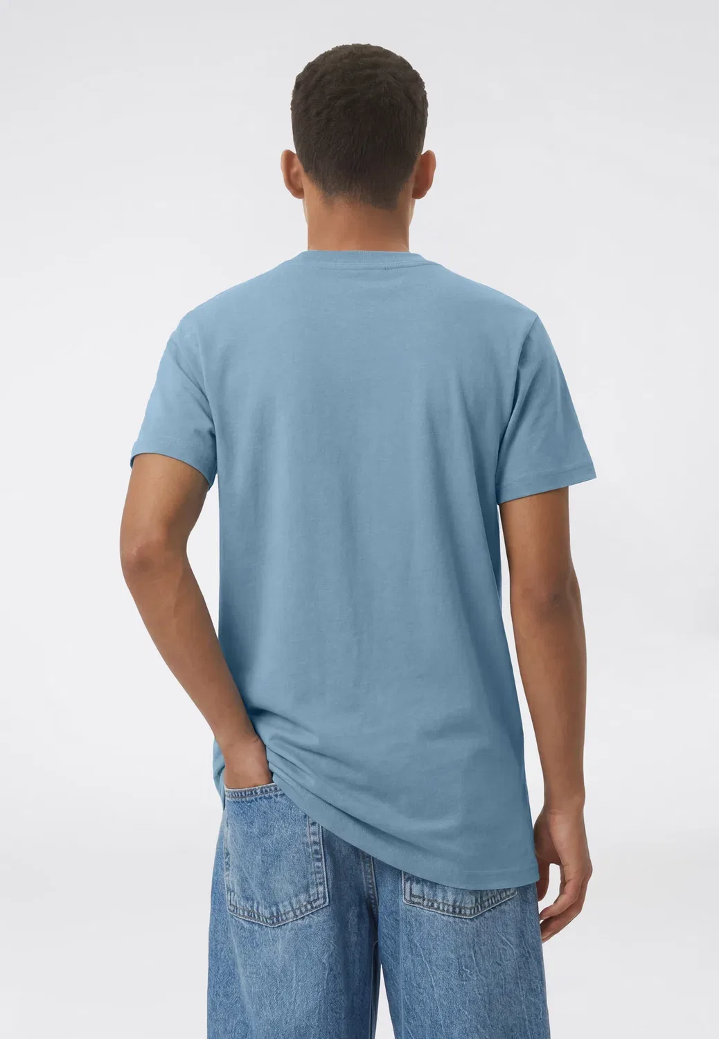 Стандартный крой - футболка с принтом Champion, Light Blue — фото 3