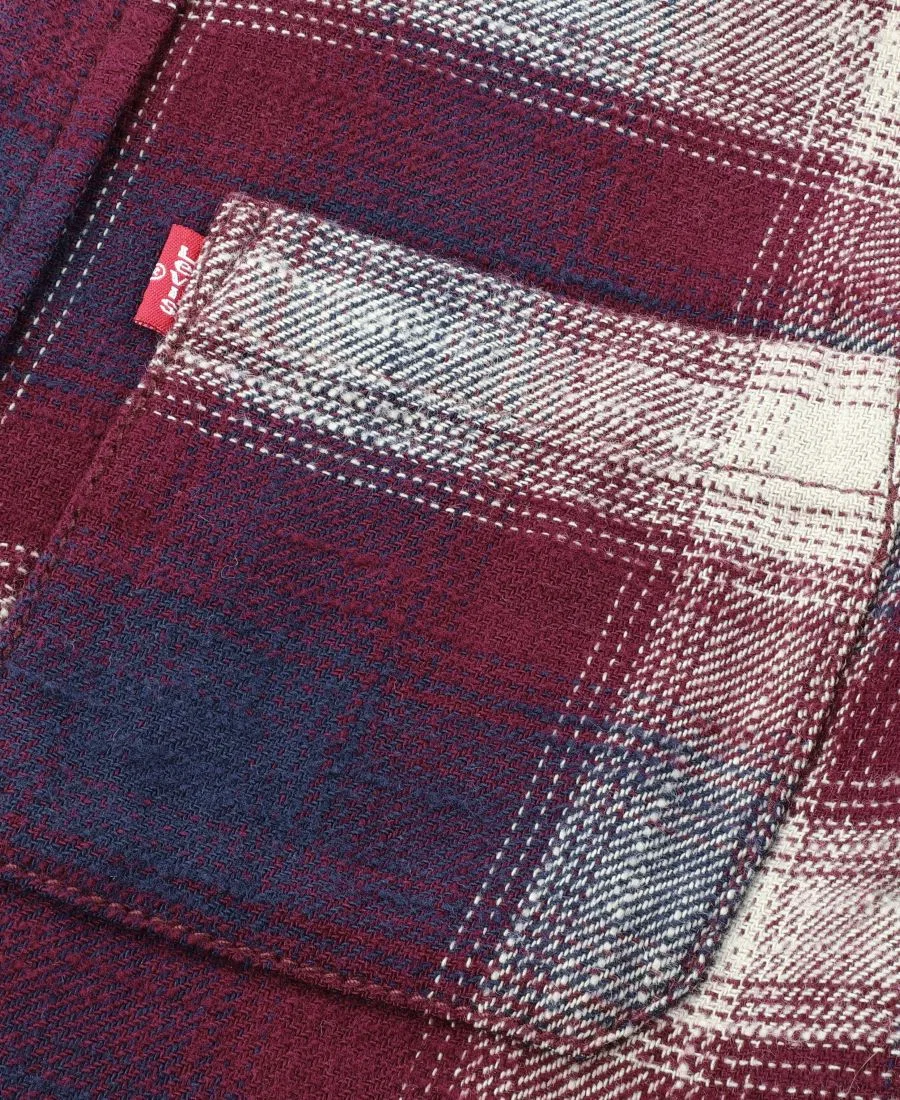 Фланелевая рубашка с длинным рукавом Shadow Plaid Levi's, Tawny Port — фото 4