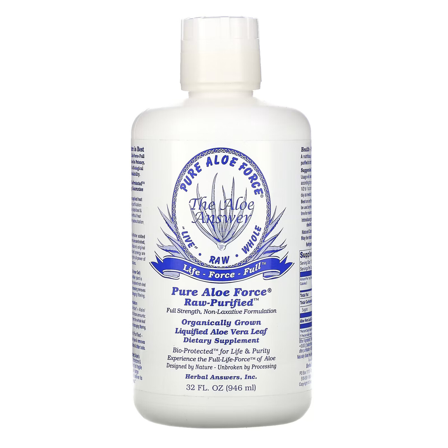 

Жидкие листья алоэ вера Herbal Answers, 946 мл