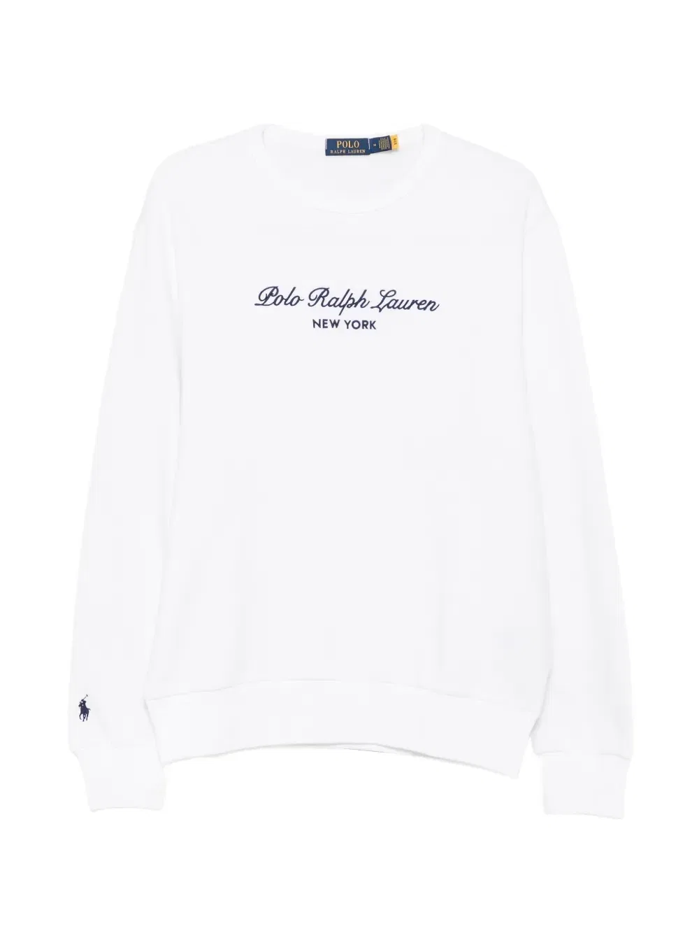 Свитер с круглым вырезом и вышивкой логотипа Polo Ralph Lauren, белый