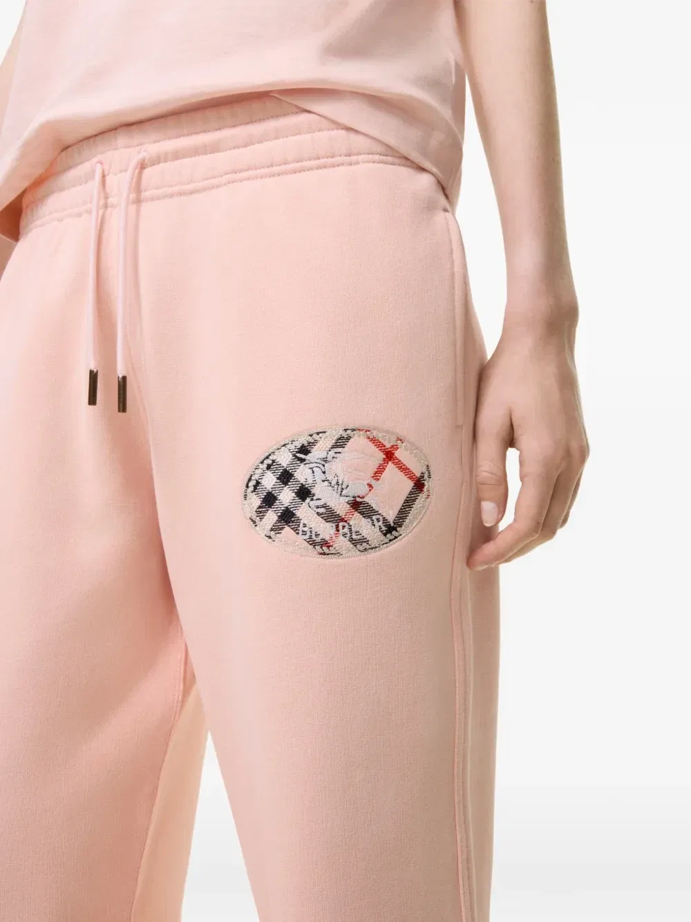 Спортивные брюки с принтом Check Knight Burberry, розовый — фото 3