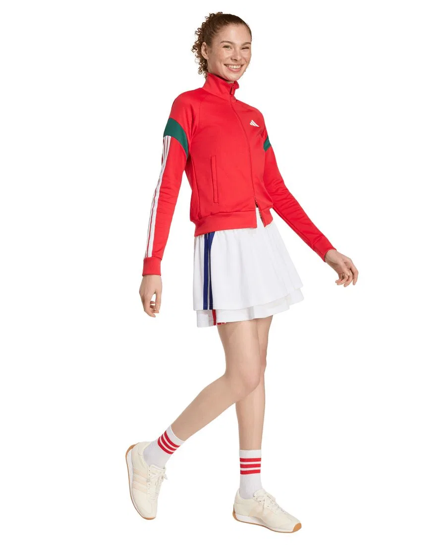 Женская юбка с принтом House of Tiro adidas, White/Mystery Ink/Pure Ruby
