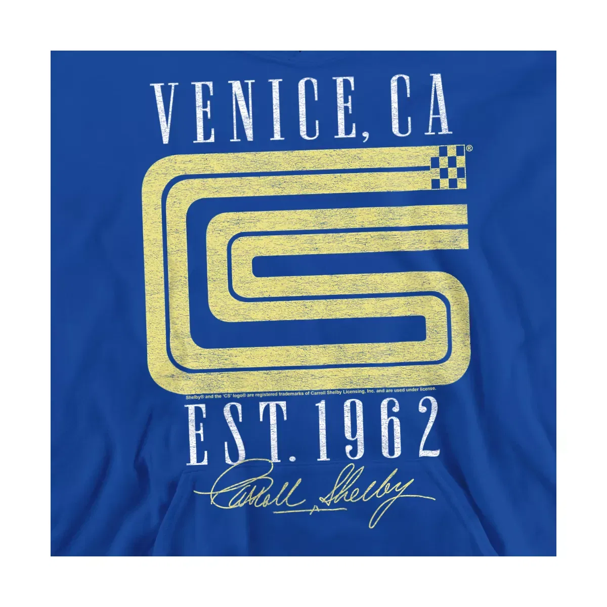 Детское худи с принтом Carroll Shelby Cs Logo Venice Shelby, Royal — фото 2