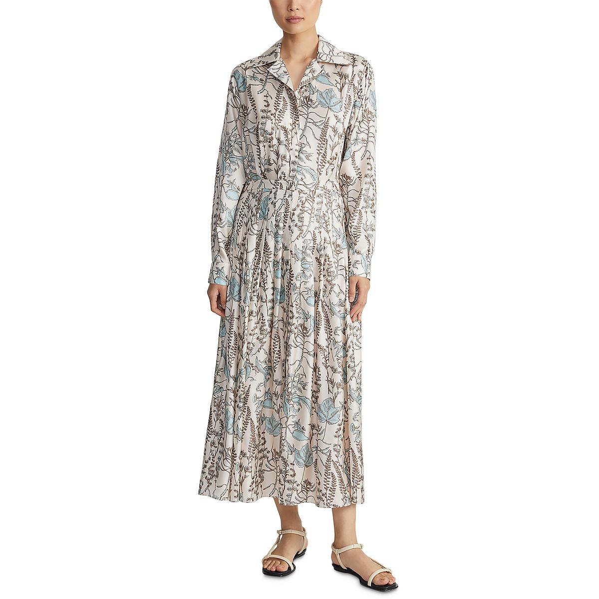

Женское шелковое платье-рубашка Lafayette 148 New York, цвет pampas plume multi