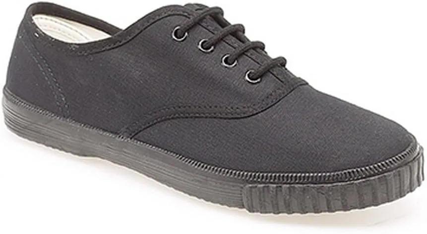 Детские кеды на шнуровке Junior Lace Canvas Gym Plimsolls Dek, Black