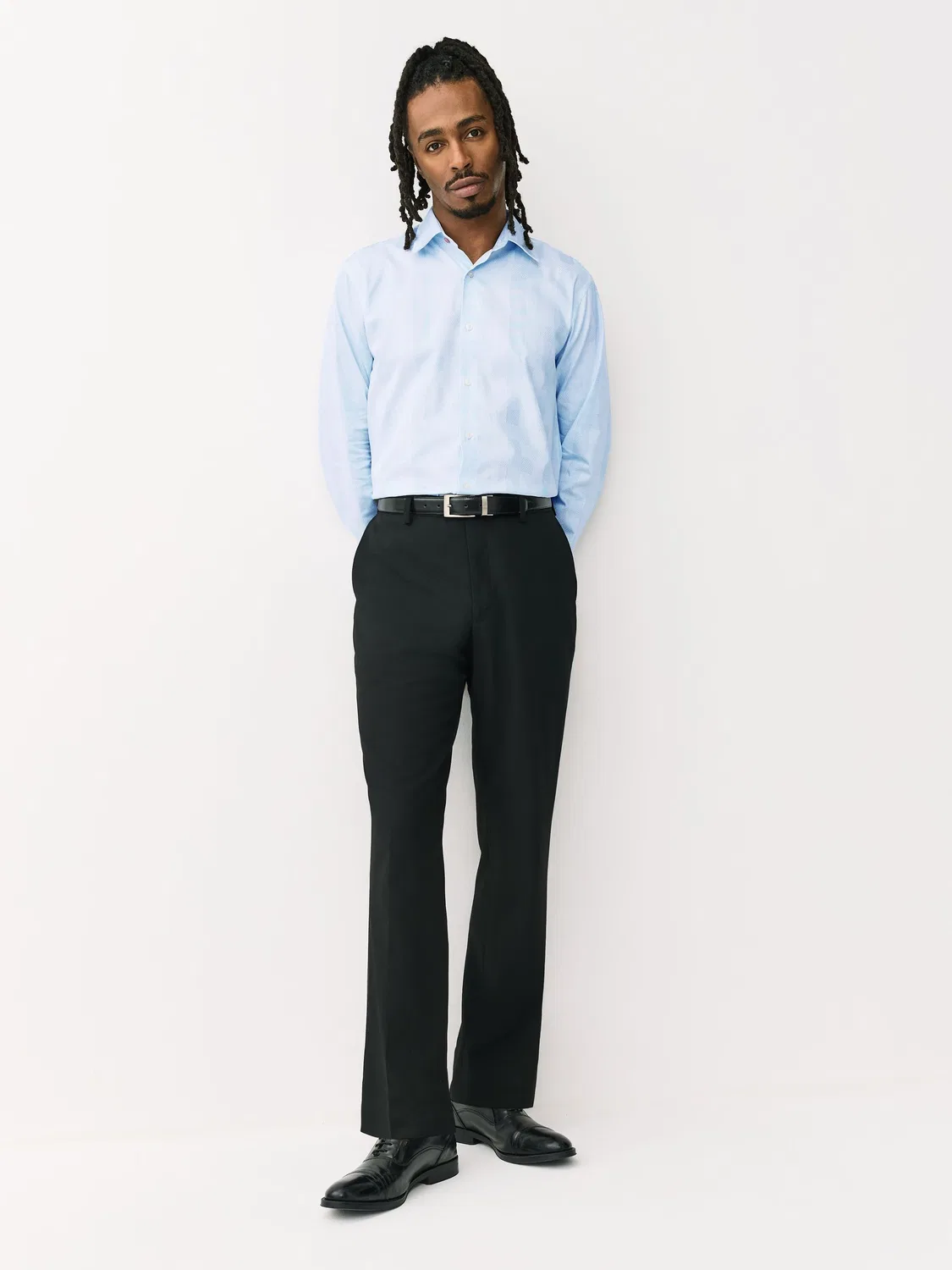 Рубашка с принтом Light Blue Check, Regular Fit Next, Light Blue Check — фото 3