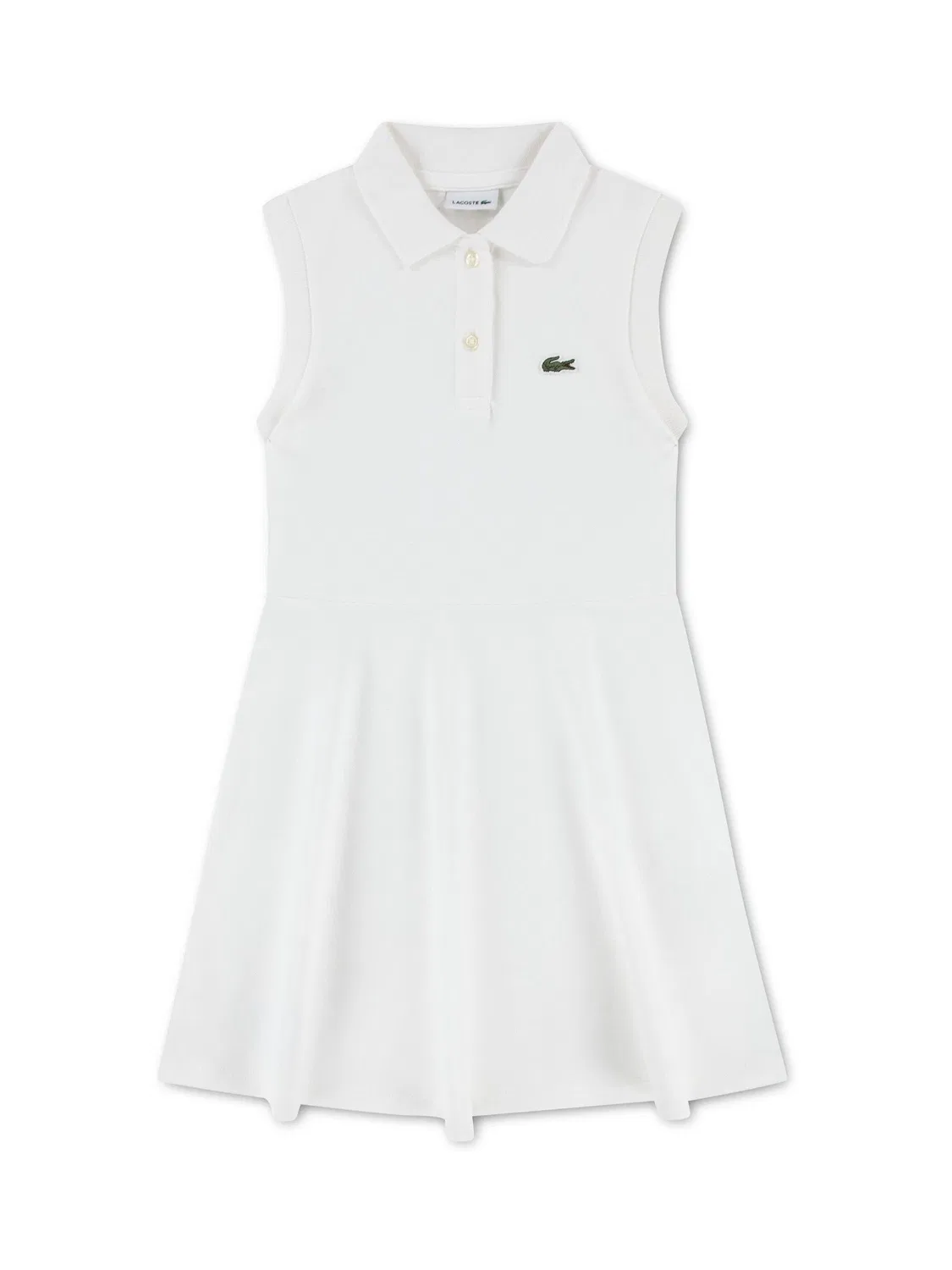 Платье из пике Lacoste White