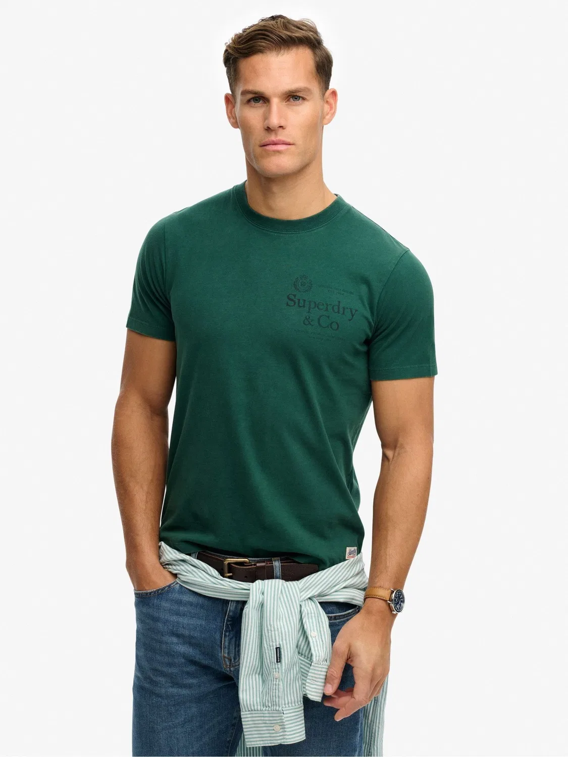 Футболка Relaxed Fit, Company Superdry, зеленый — фото 2