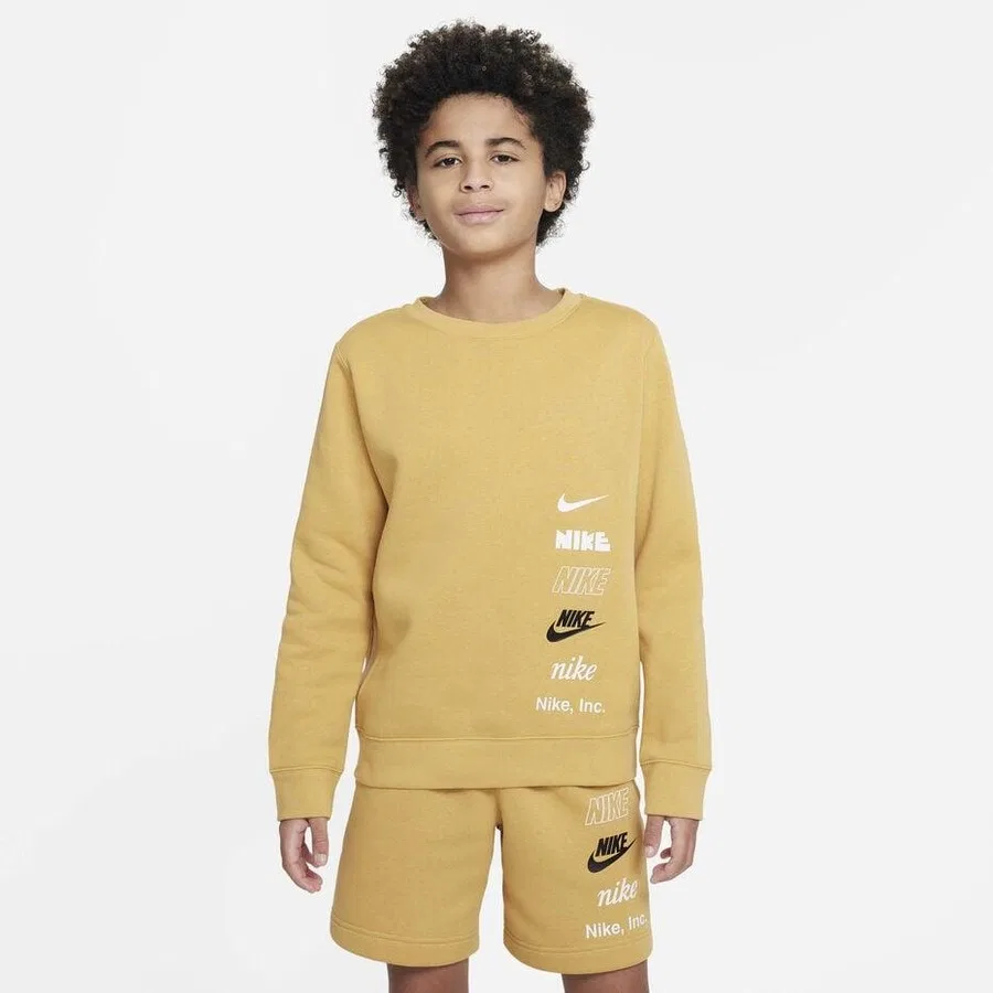 Детский свитшот с длинным рукавом Nike, Желтый