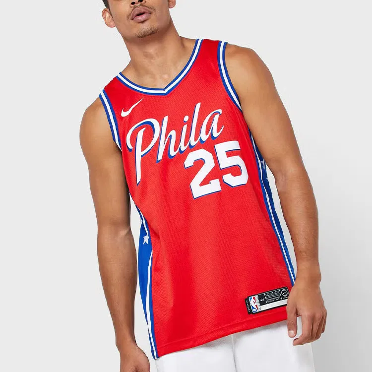Джерси баскетбольное Swingman Ben Simmons Philadelphia 76ers Nike, красное — фото 4