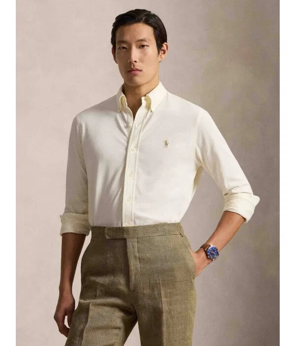 Мужская рубашка-оксфорд хлопковая Polo Ralph Lauren, Écru