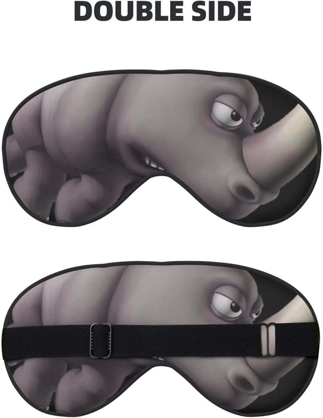 Маска для сна Angry Rhino Soft Sleep, SSIMOO, 1 шт, Black — фото 2
