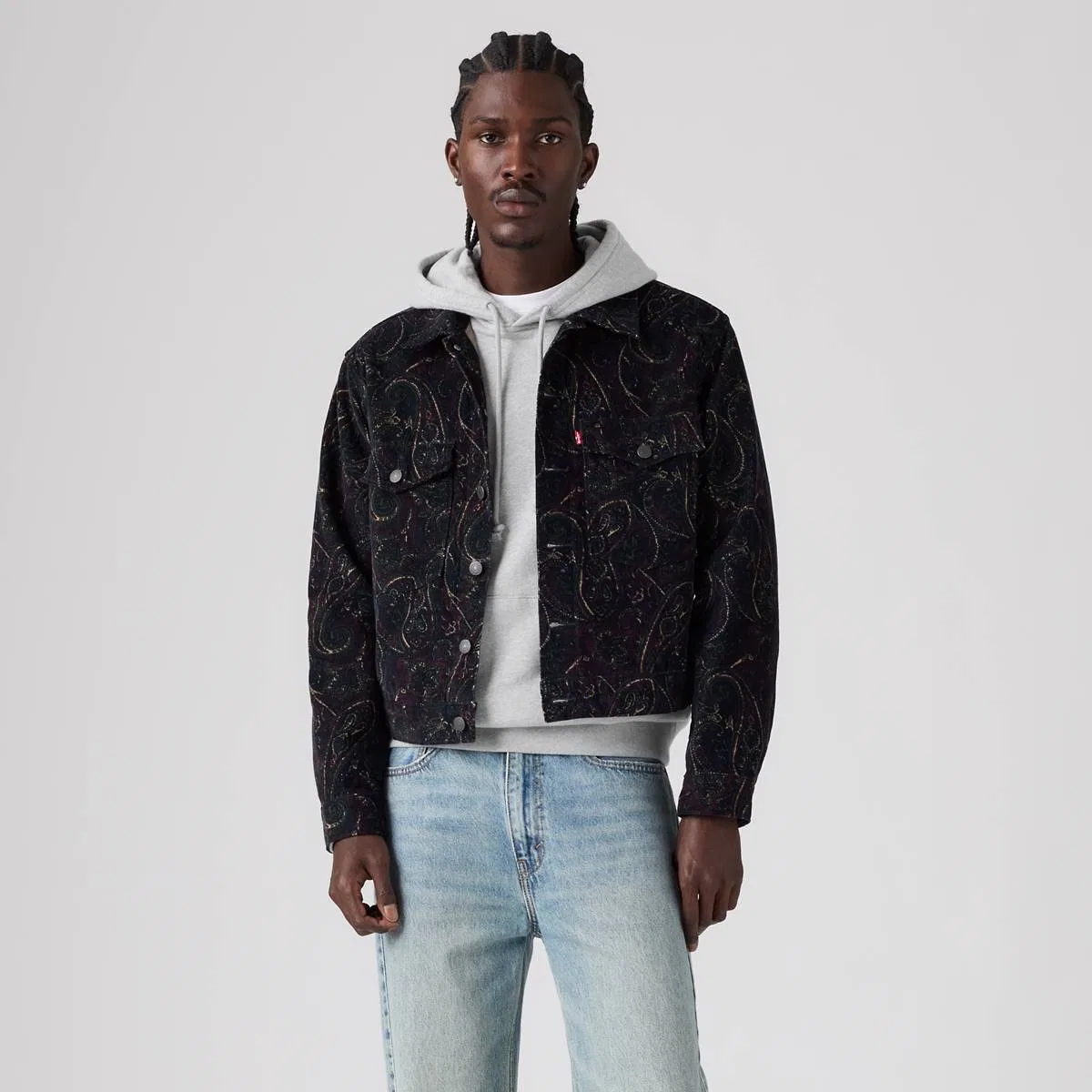 Вельветовая куртка станции Эмбаркадеро Levi's, Aymar Paisley Nightfall Navy - Blue — фото 3