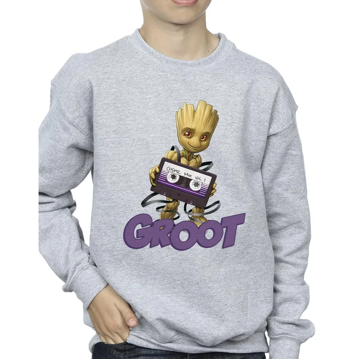 Свитшот с принтом Groot Casette Guardians Of The Galaxy, Grey — фото 3