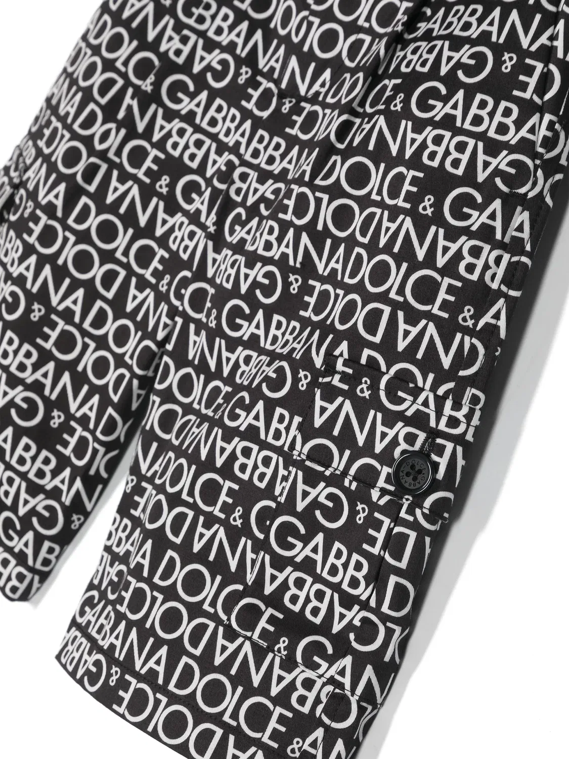 Шорты с монограммой из хлопка Dolce & Gabbana, черный — фото 2