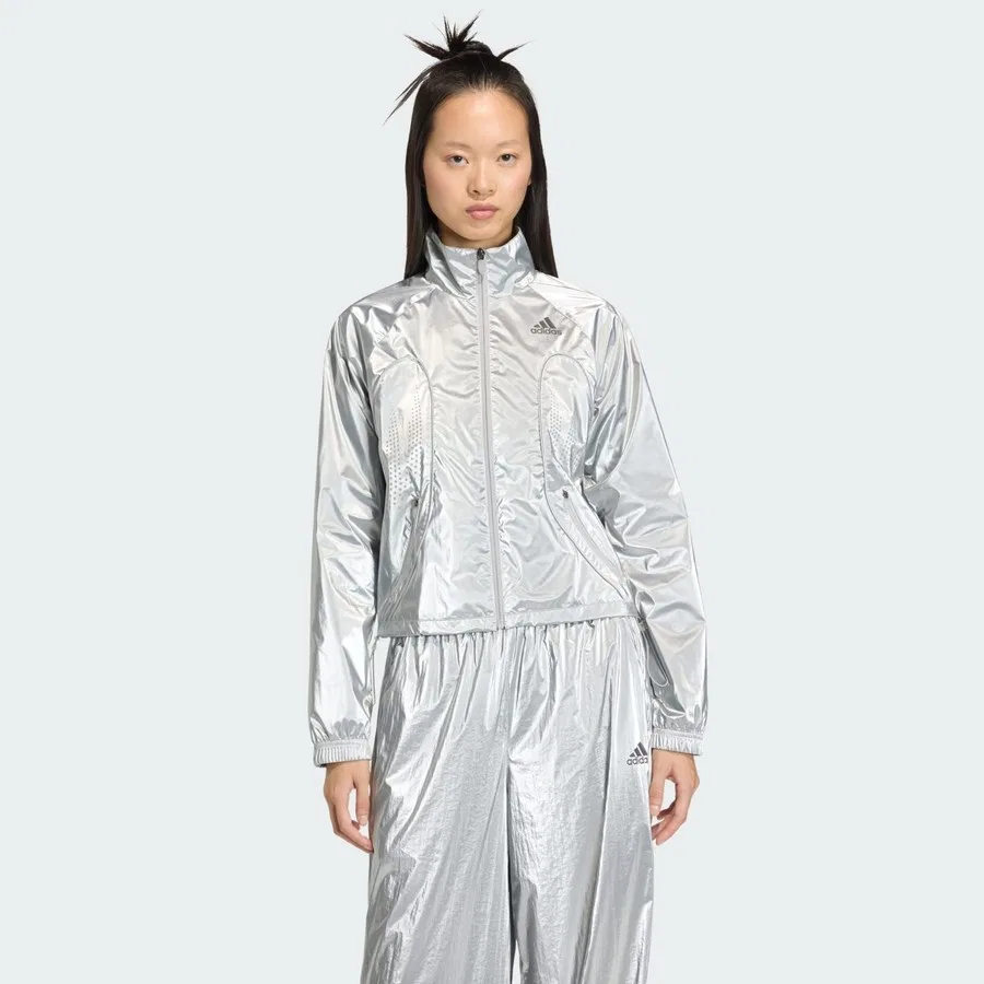 Куртка спортивная с длинным рукавом F50 Tracktop adidas, Серебристый