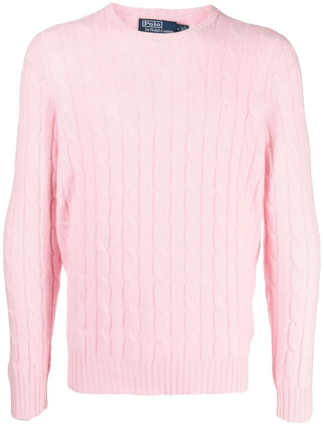 Джемпер с длинными рукавами и косичками Polo Ralph Lauren, розовый