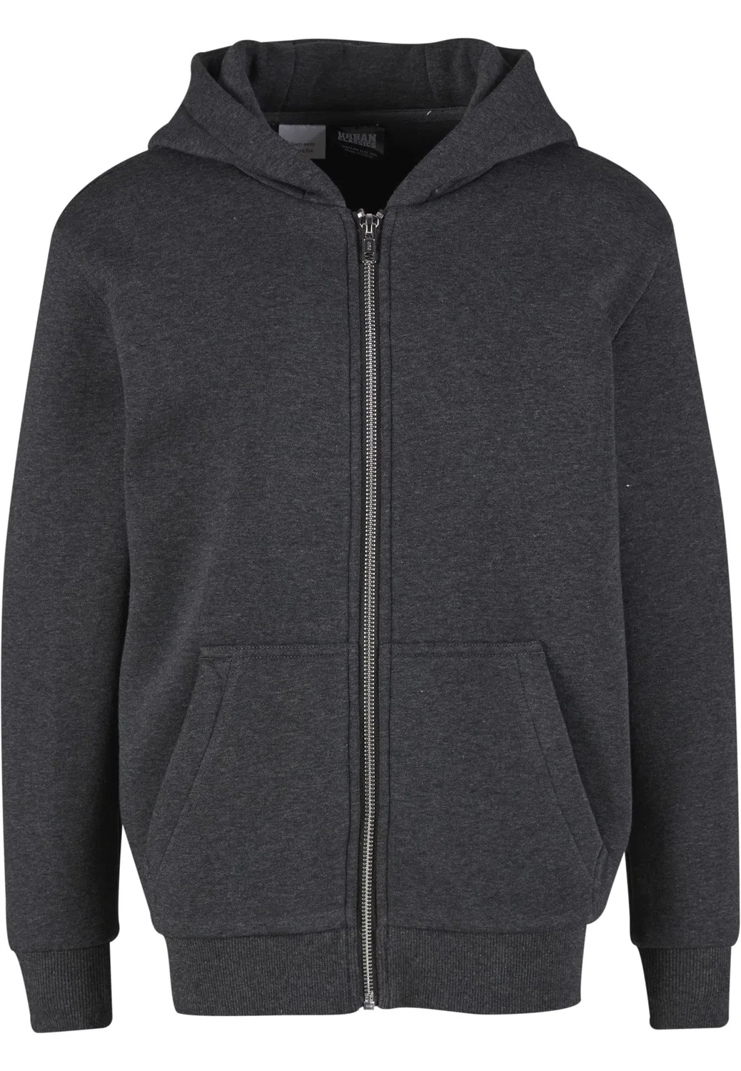 Худи на молнии charcoal Urban Classics, серый