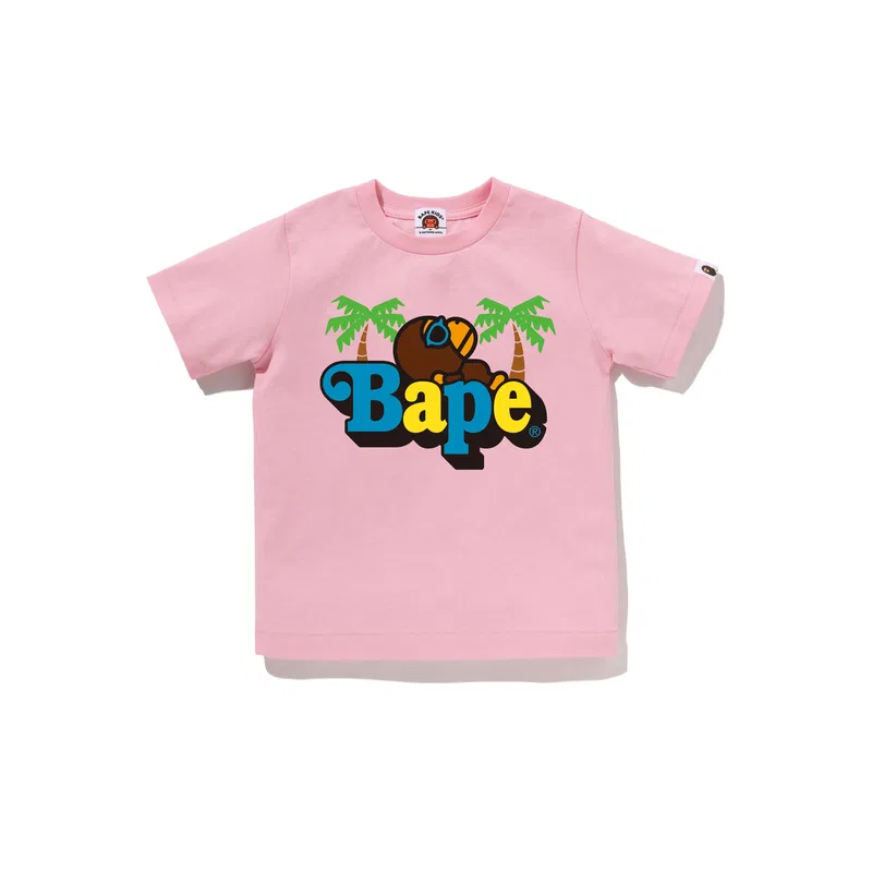 Футболка с круглым вырезом, A BATHING APE, Pink