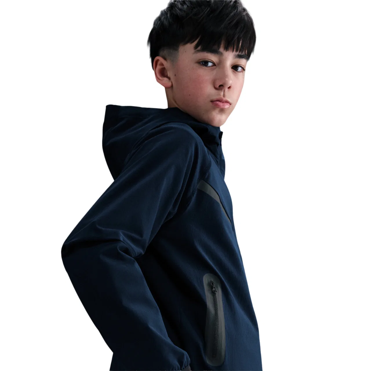 Куртка для мальчиков Tech Woven Full-Zip Nike, цвет Obsidian/Obsidian/Black — фото 2