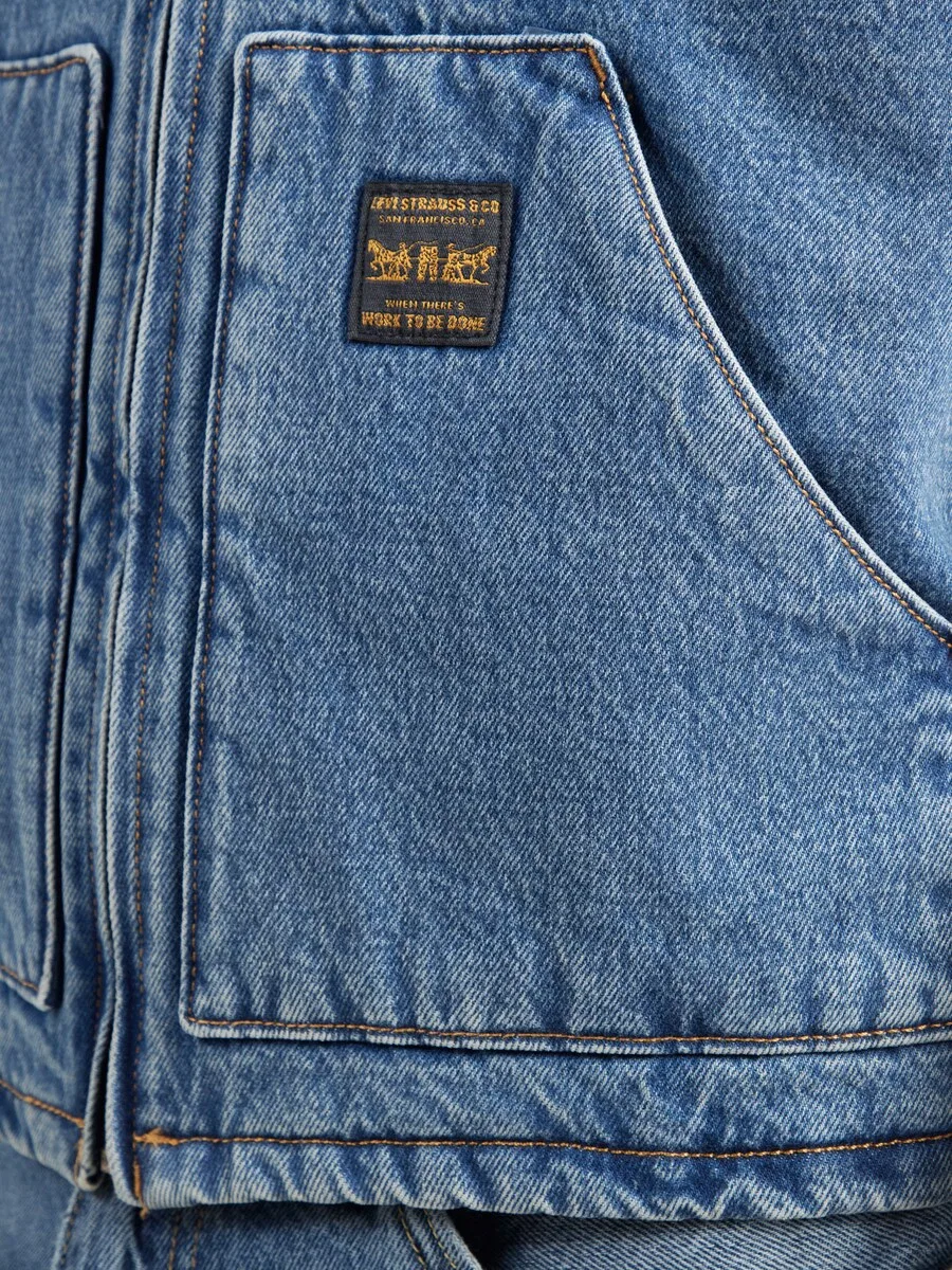 Жилет LEVI'S 'SANSOME' из синей джинсовой ткани — фото 3