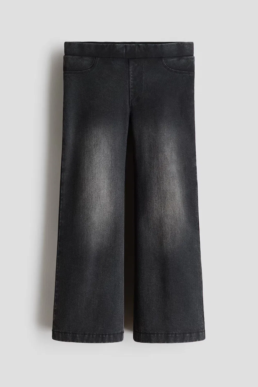 Джеггинсы в джинсовом стиле с широкими штанинами H&M, Ausgewaschenes Denimschwarz