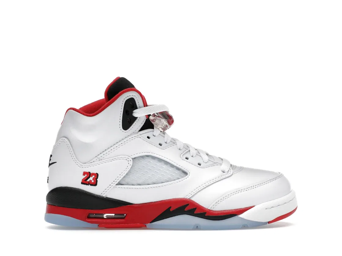 Детские кроссовки Lifestyle с принтом Jordan 5 Retro Jordan, White Fire Red Black