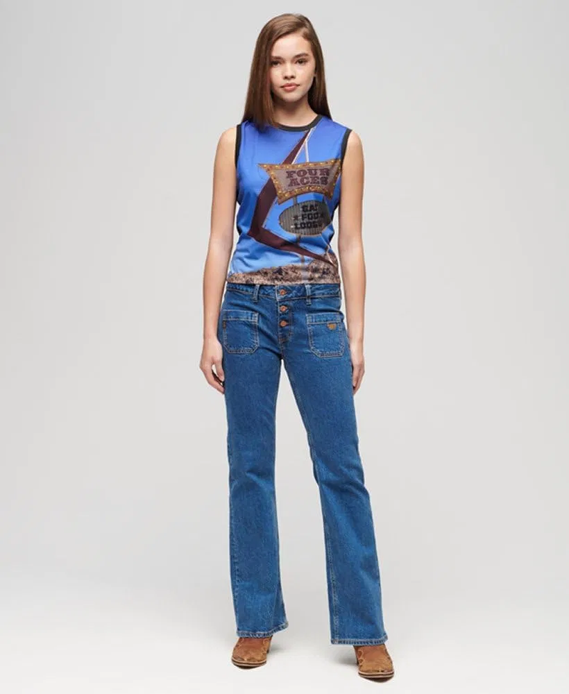 Женский топ-жилет Superdry, Four Axis Aop — фото 4