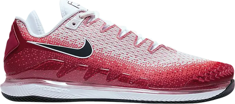 Кроссовки Nike Court Air Zoom Vapor X Knit HC 'Crimson Gym Red', красный — фото 2