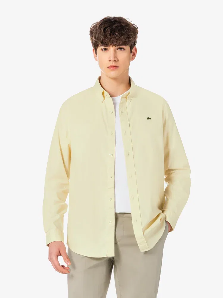 Рубашка с длинным рукавом Oxford LACOSTE, Lemon — фото 4
