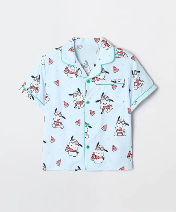 Пижама с коротким рукавом Sanrio Characters, детская, Spao Kids, светло-голубой — фото 3