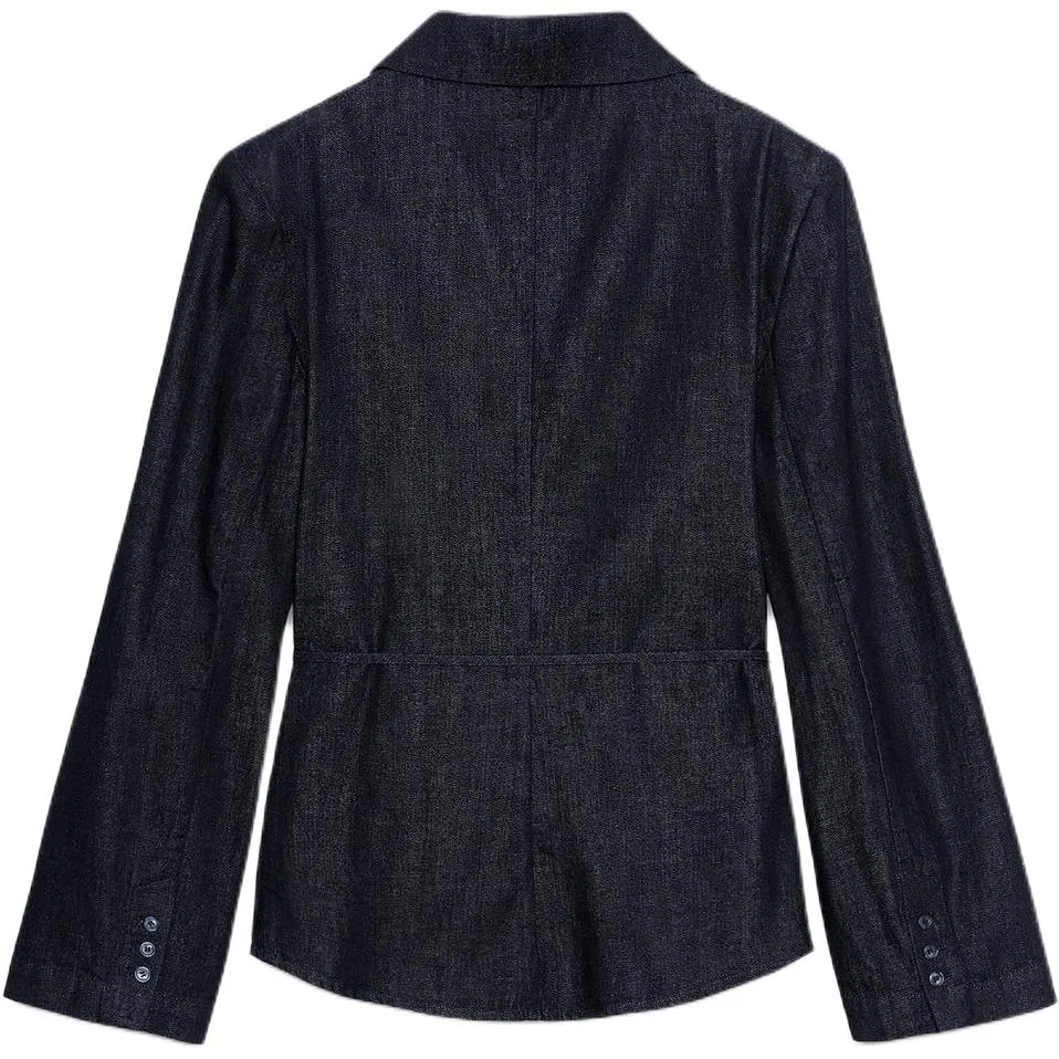 Женский деловой костюм с пиджаком и брюками ZARA, Dark Indigo Cyan — фото 3