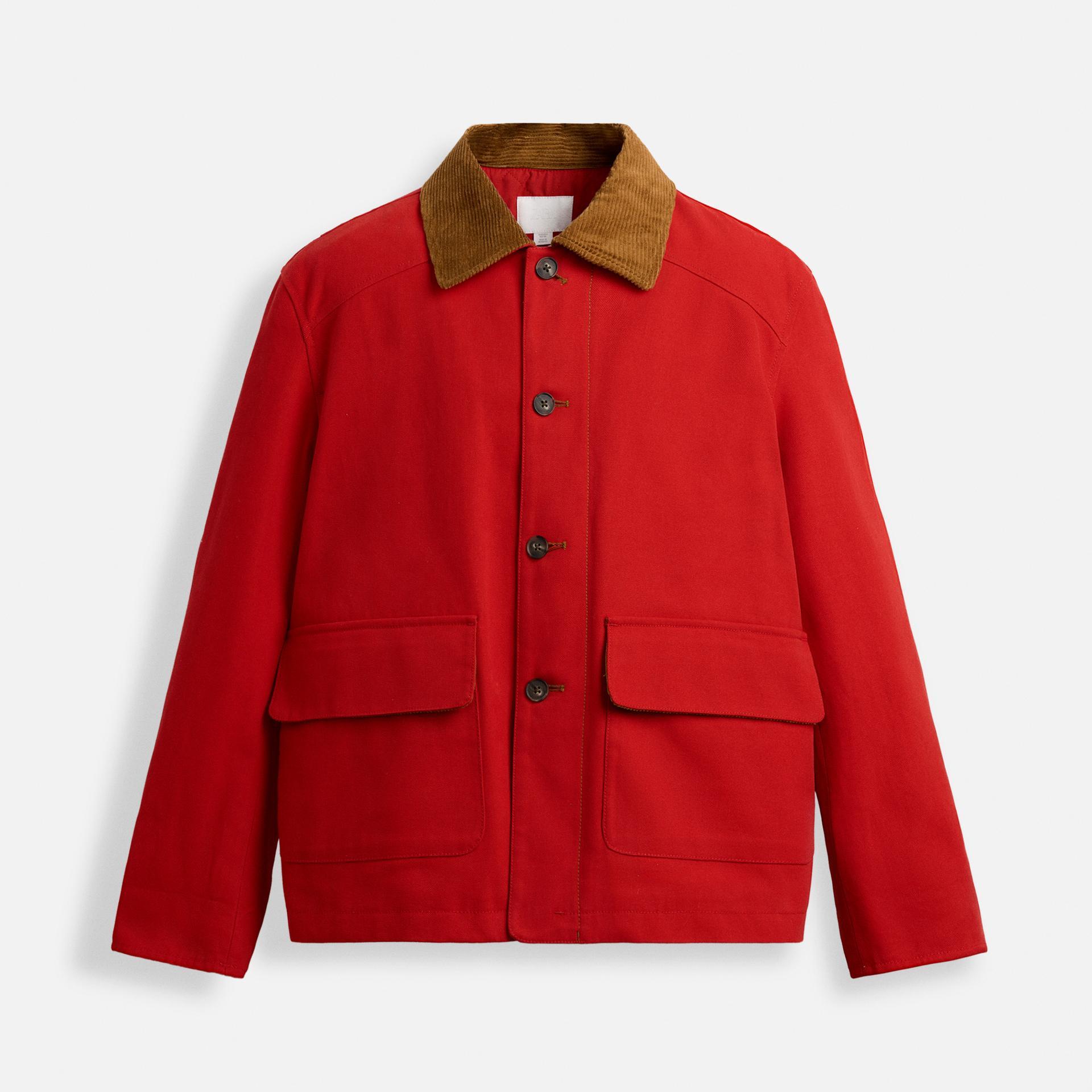 

Куртка Zara Contrast Collar, красный
