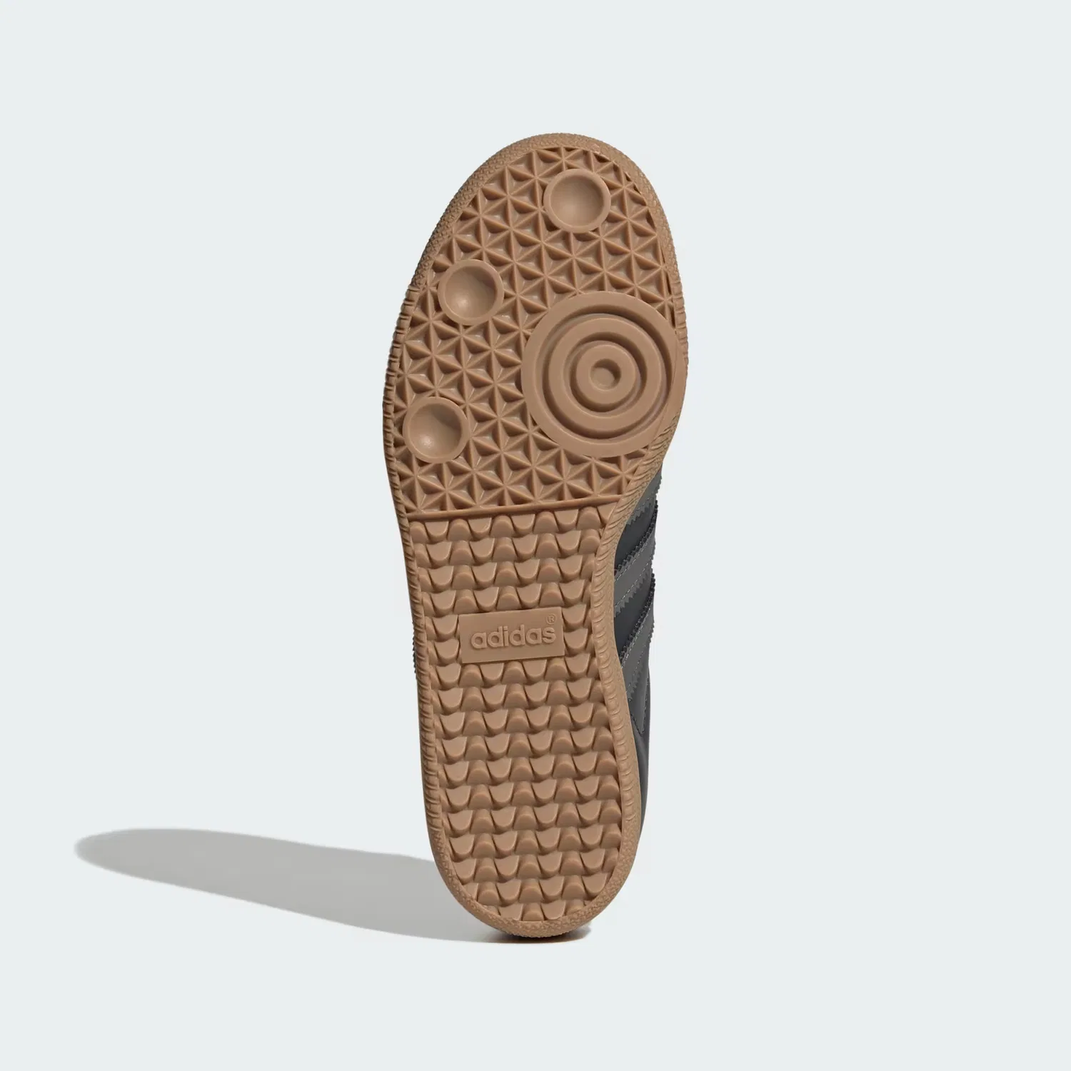 Детские кроссовки с кожаным верхом Samba OG Adidas Originals, серый/gum — фото 3