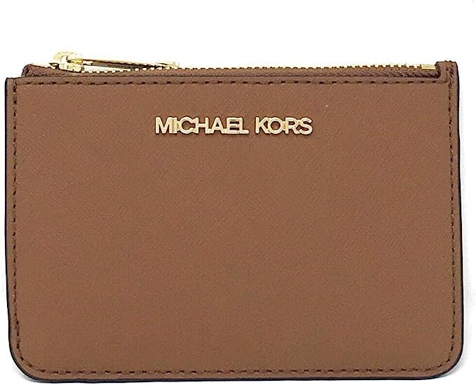 

Кошелек Michael Kors Jet Set Travel Small Top Zip Coin With ID Holder, коричневый