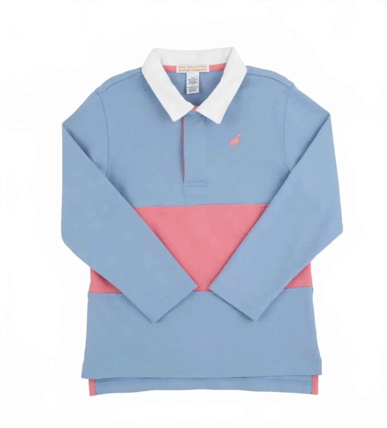 Детская рубашка поло для мальчиков с вышивкой Rollins Rugby Shirt The Beaufort Bonnet Company, Barrington Blue Worth Avenue White — фото 2