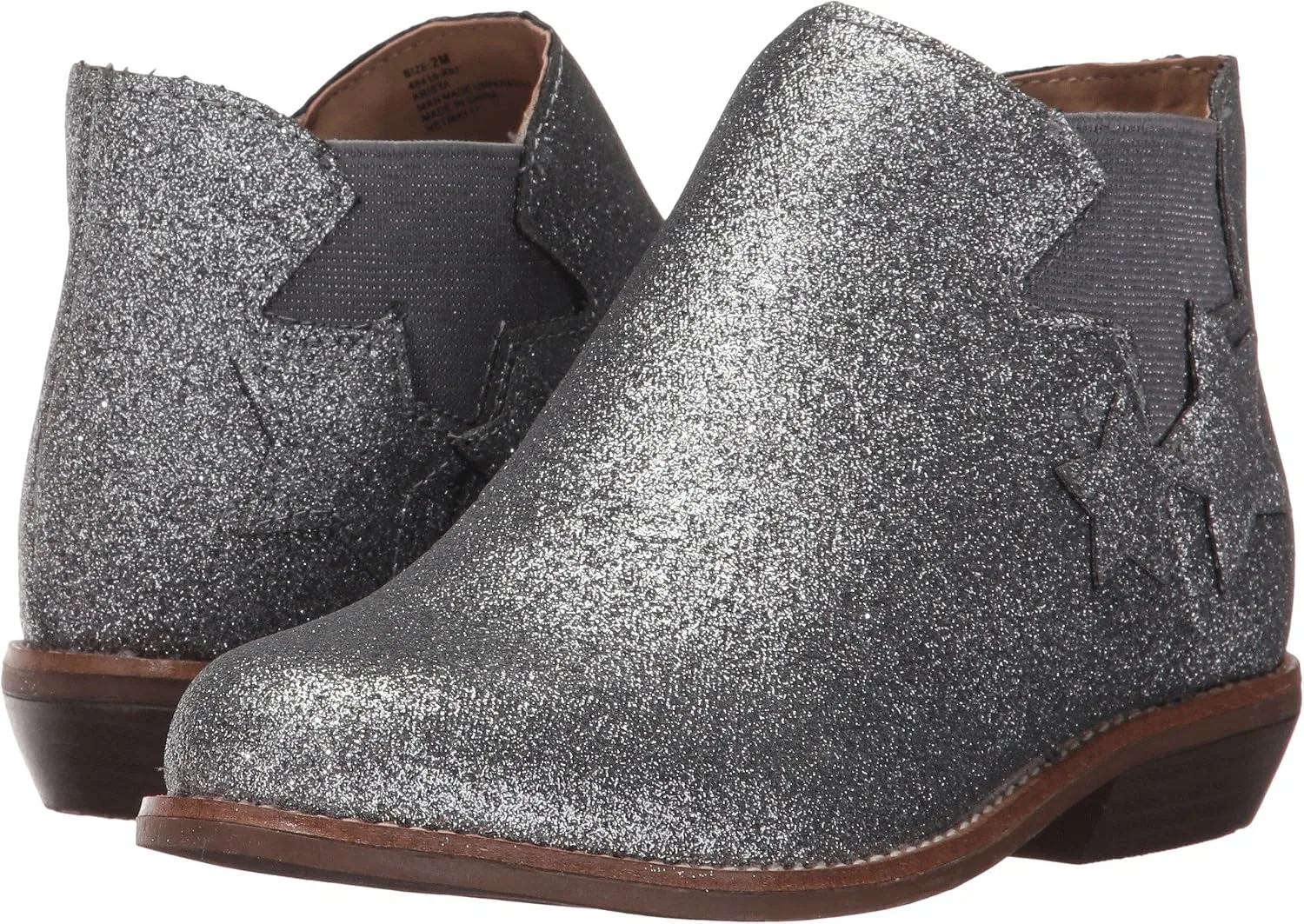 Детские ботинки для девочек с блестками Krista Girl's Glitter Ankle Boot Hanna Andersson, Charcoal Glitter
