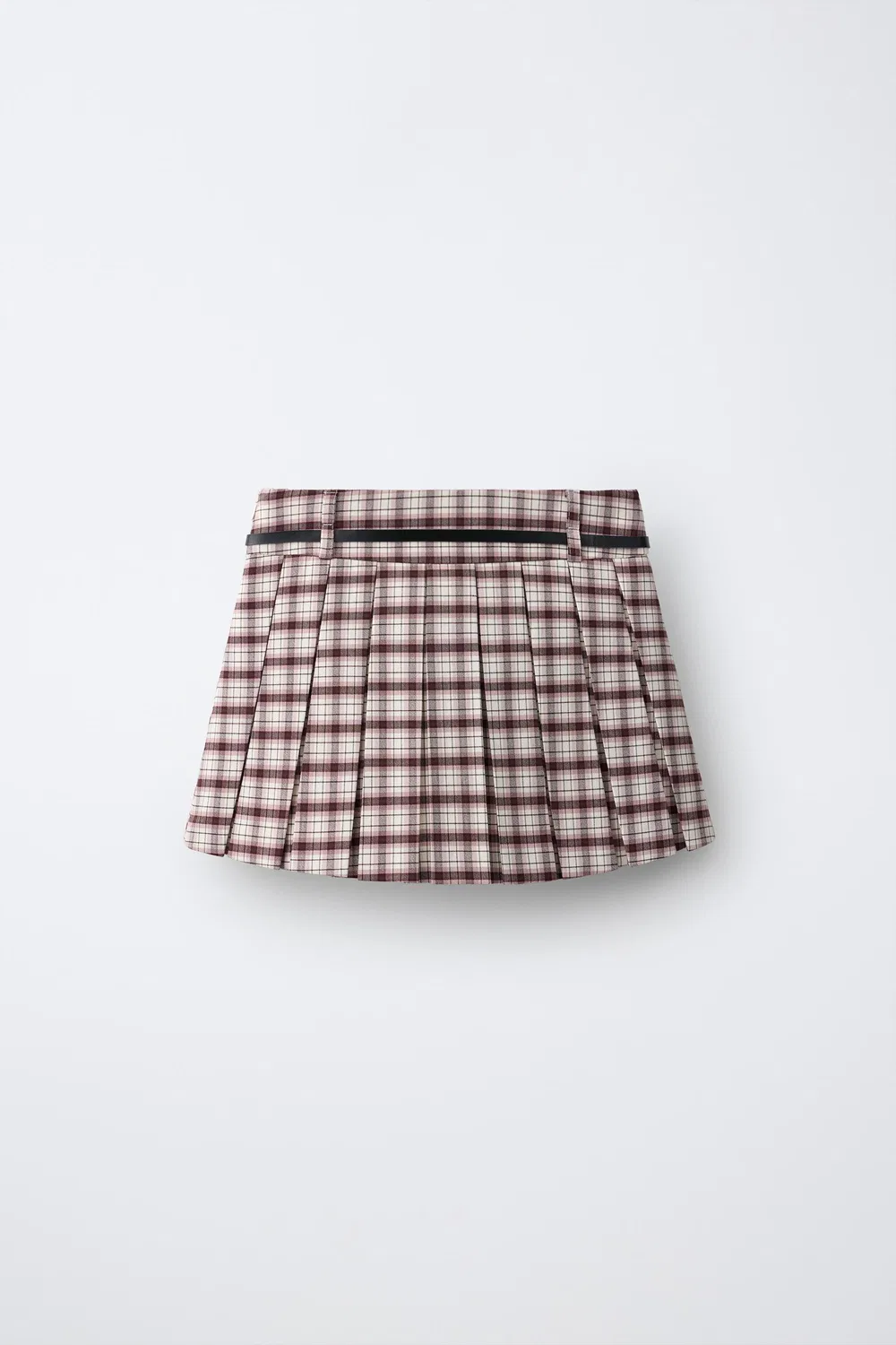 Плиссированная юбка в клетку ZARA, Pink — фото 2