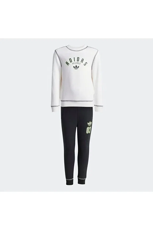 Детский спортивный комплект для девочек с длинным рукавом Adidas, White — фото 3