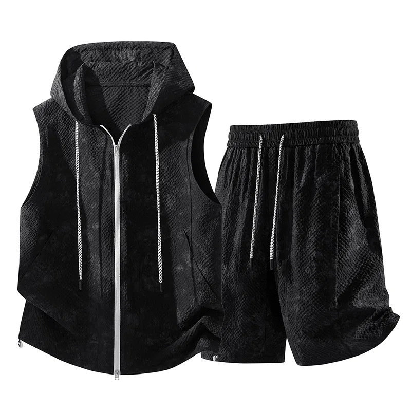Детский костюм спортивный с капюшоном Sugarfunk, Black Camouflage
