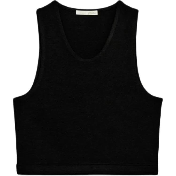 Женский топ без рукавов ZARA, Черный